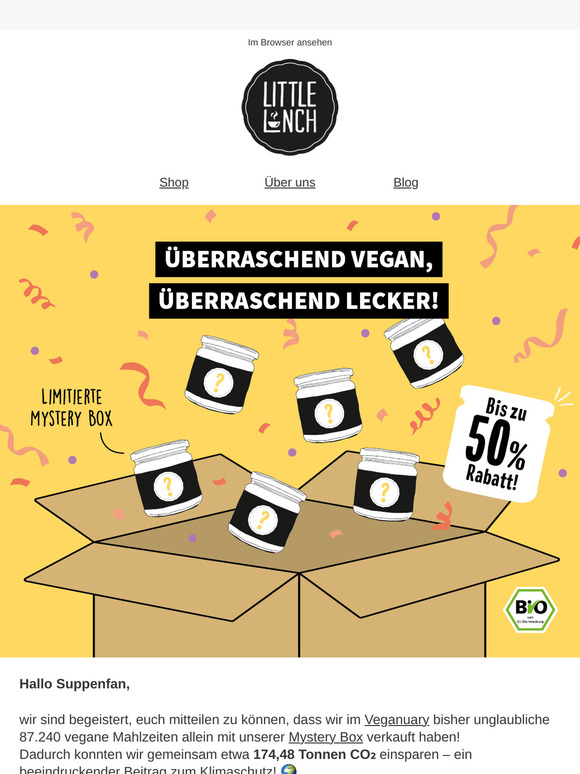 Wow! Im Veganuary haben wir gemeinsam CO₂ eingespart! 🌱