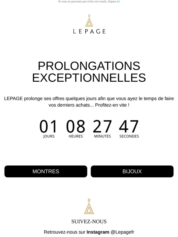 ✨Prolongations exceptionnelles ✨