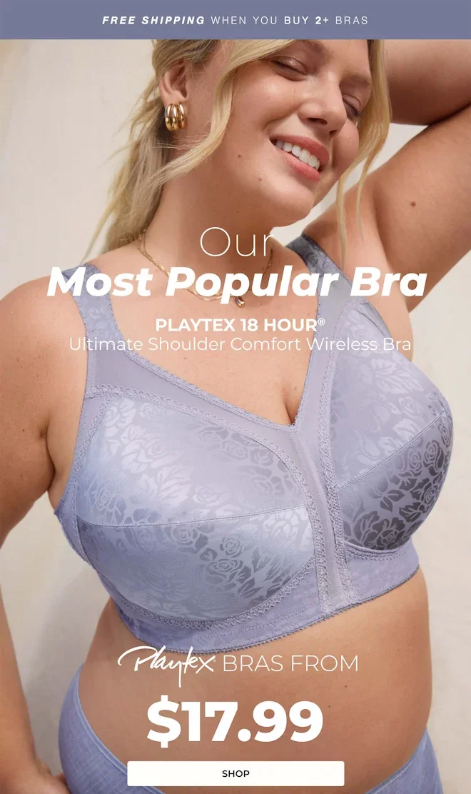Playtex 18 Hour Ultimate Shoulder Comfort Wireless Bra