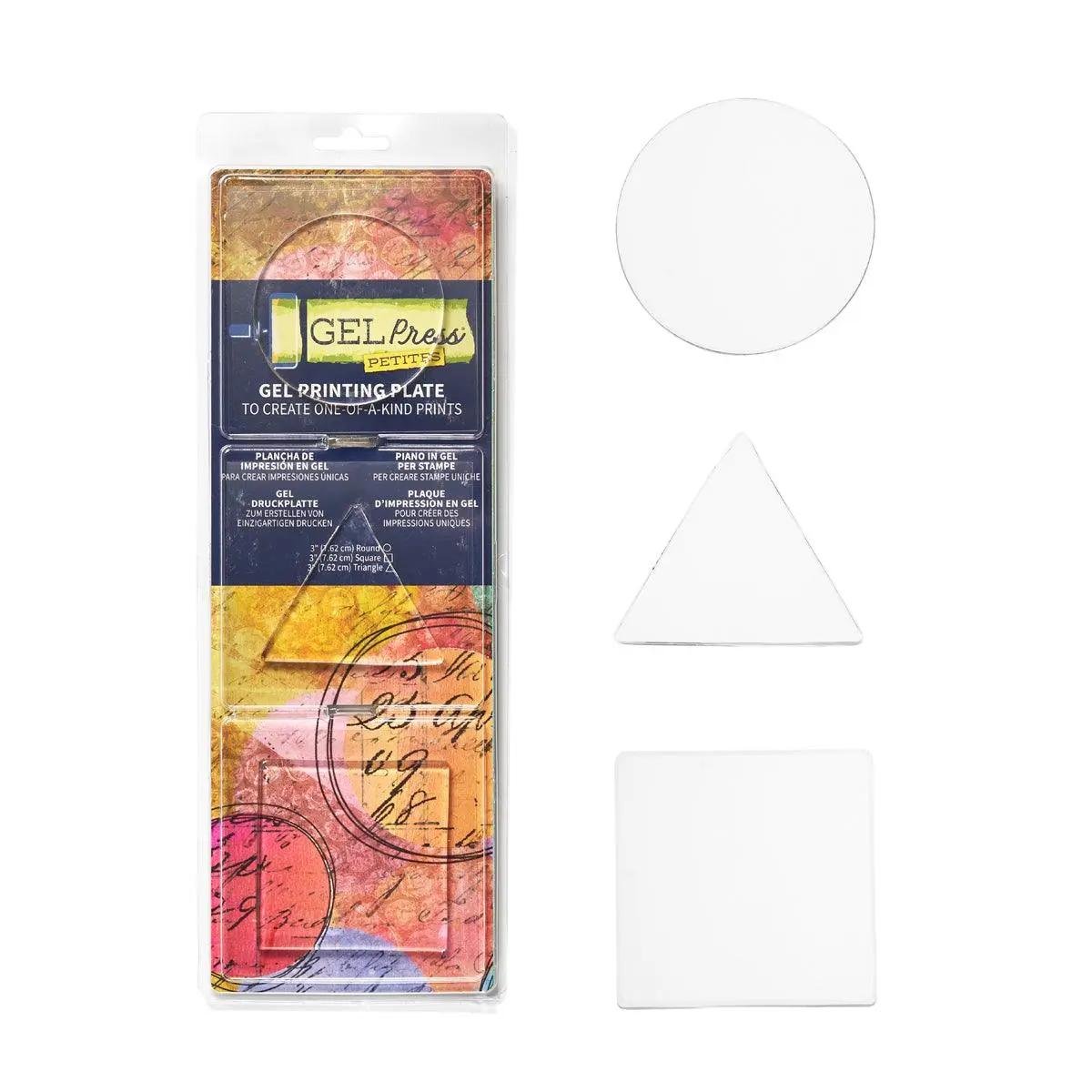Petite Gel Printing Plates - Set A: Circle Square Triangle