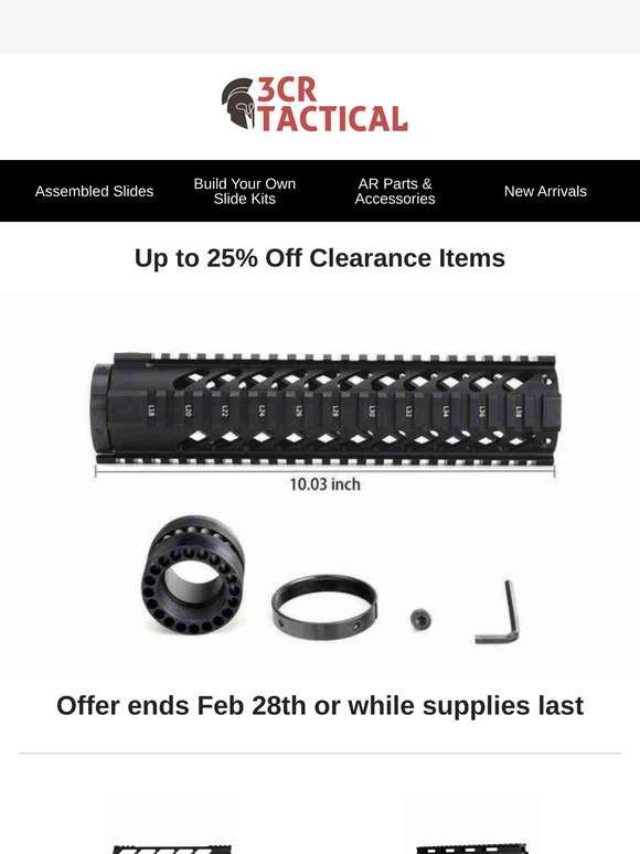 February Clearance Up to 25% Off
