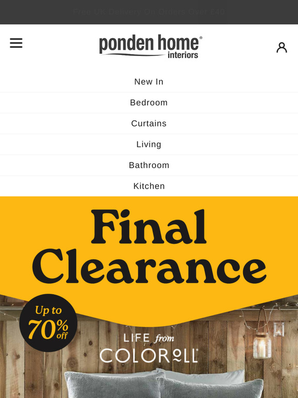 Final Clearance...Up To 70% Off...