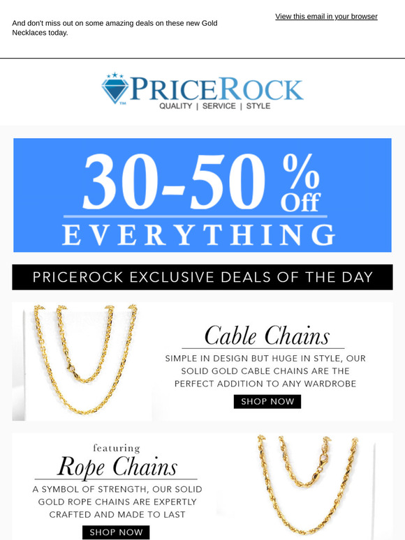 Weekend Gold Sale is back!  Save up to 50%
