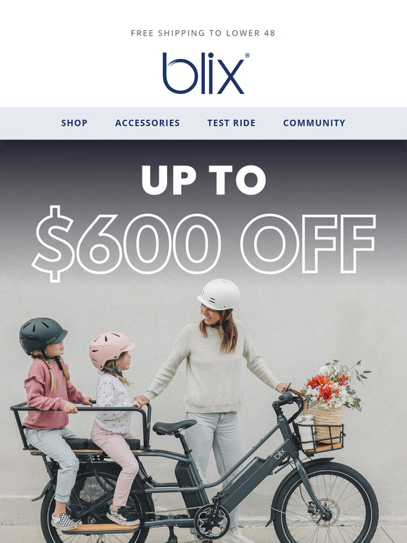 Enjoy up to $600 Off 🚲