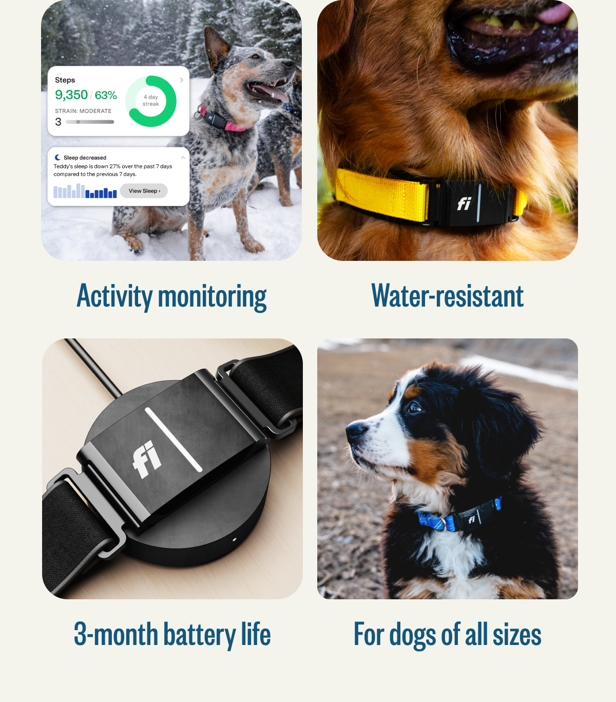 Activity monitoring Water-resistant 3-month battery life