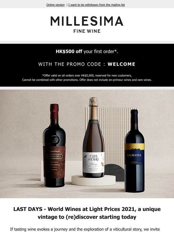 LAST DAYS - World Wines at Light Prices!