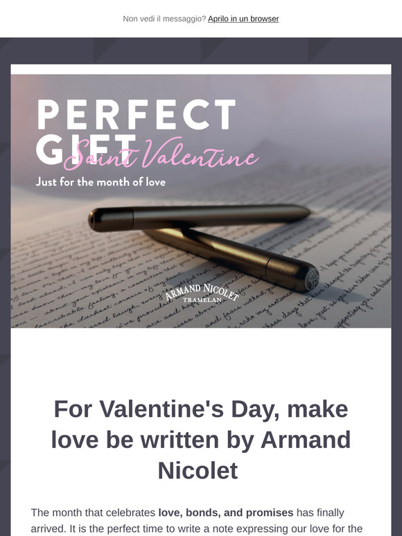 For Valentine's Day, make love be written by Armand Nicolet