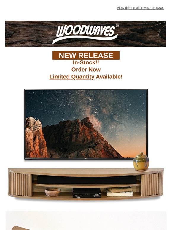 NEW RELEASES!! 🎉 ➤➤ Curved Light Oak Arc Console in Two Sizes!