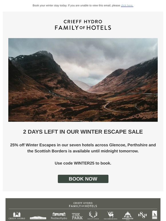 Winter Escapes from £97.50 per night