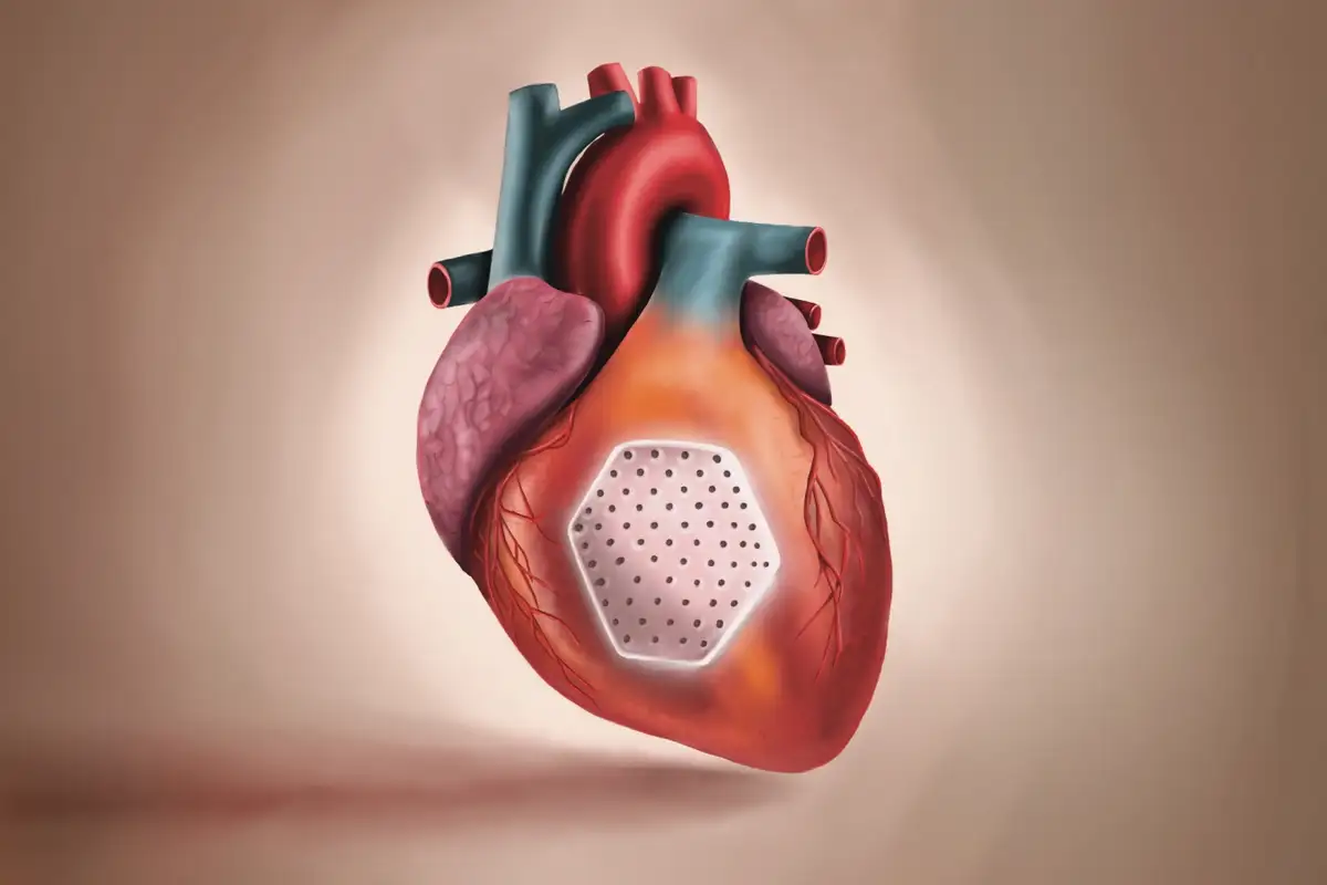 Muscle patch made from stem cells could treat heart failure. Image leads to article.