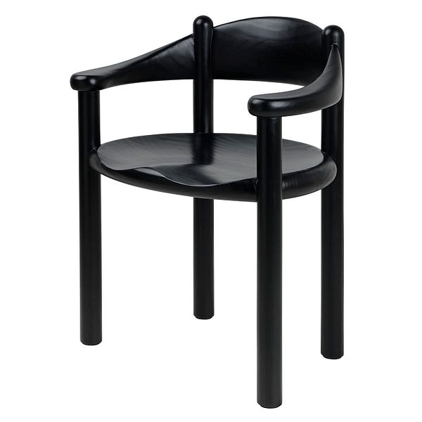 Daumiller armchair, black stained pine