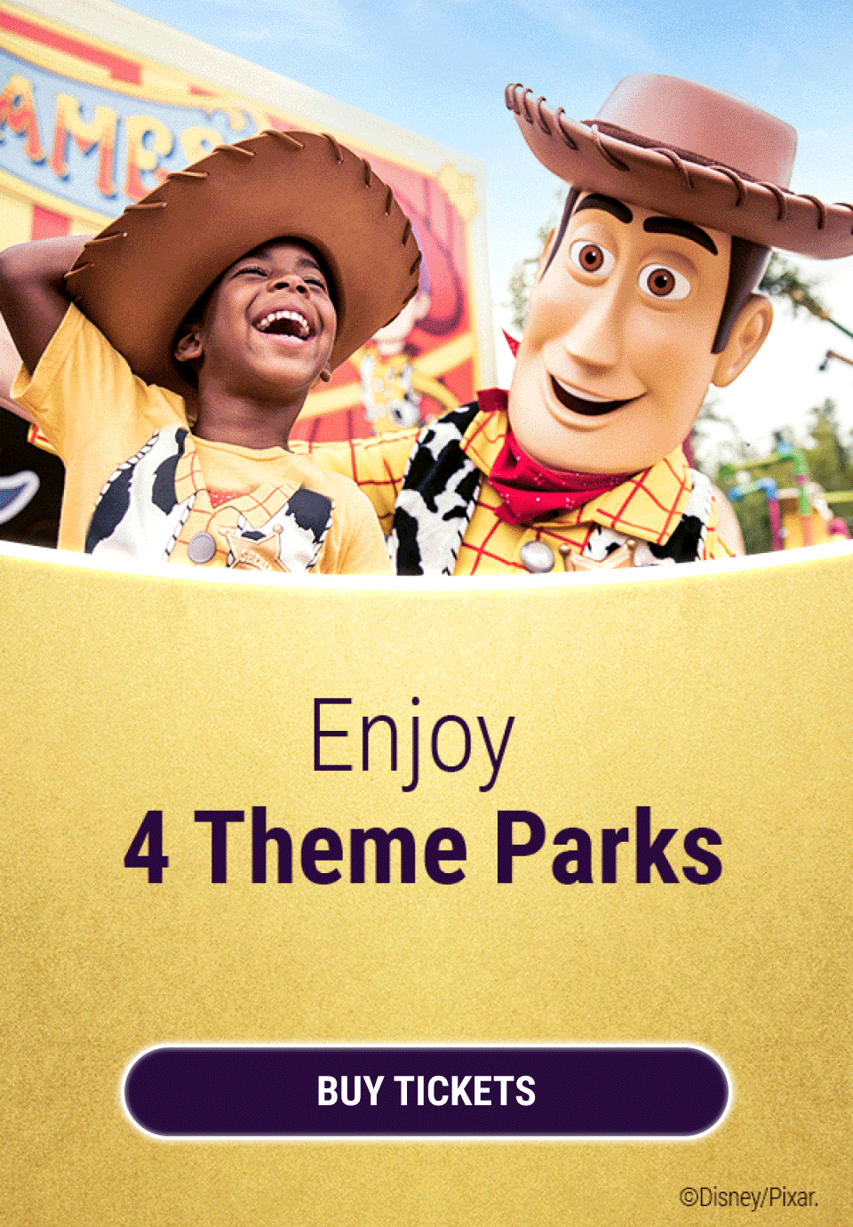Enjoy 4 Theme Parks & Water Park Fun - Up to 20% OFF 14-DAY TICKETS Selected 2025 arrivals. Book by 31 March. Up to 15% off on selected dates until 29 August 2025. Conditions apply. BUY TICKETS