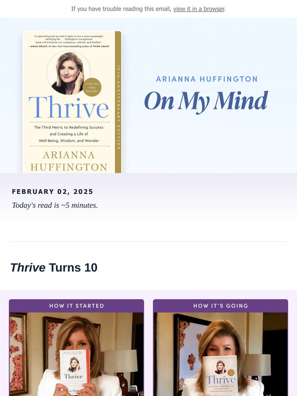 💭 "Thrive" Turns 10: On My Mind