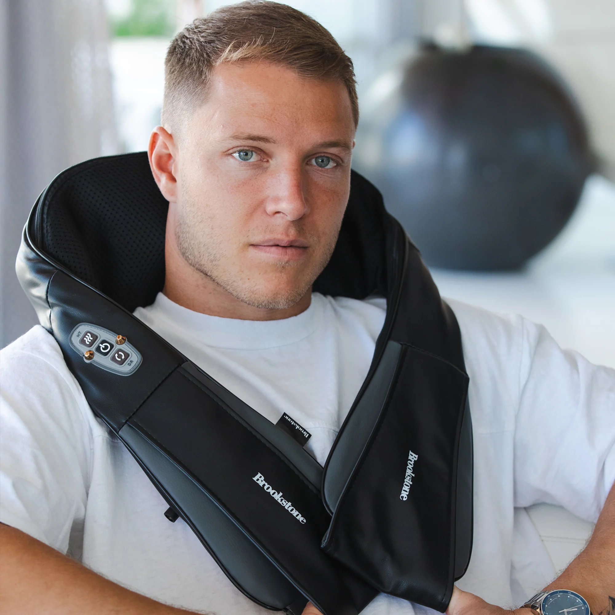Image of Brookstone x Christian McCaffrey - Shiatsu Neck & Shoulder Massager