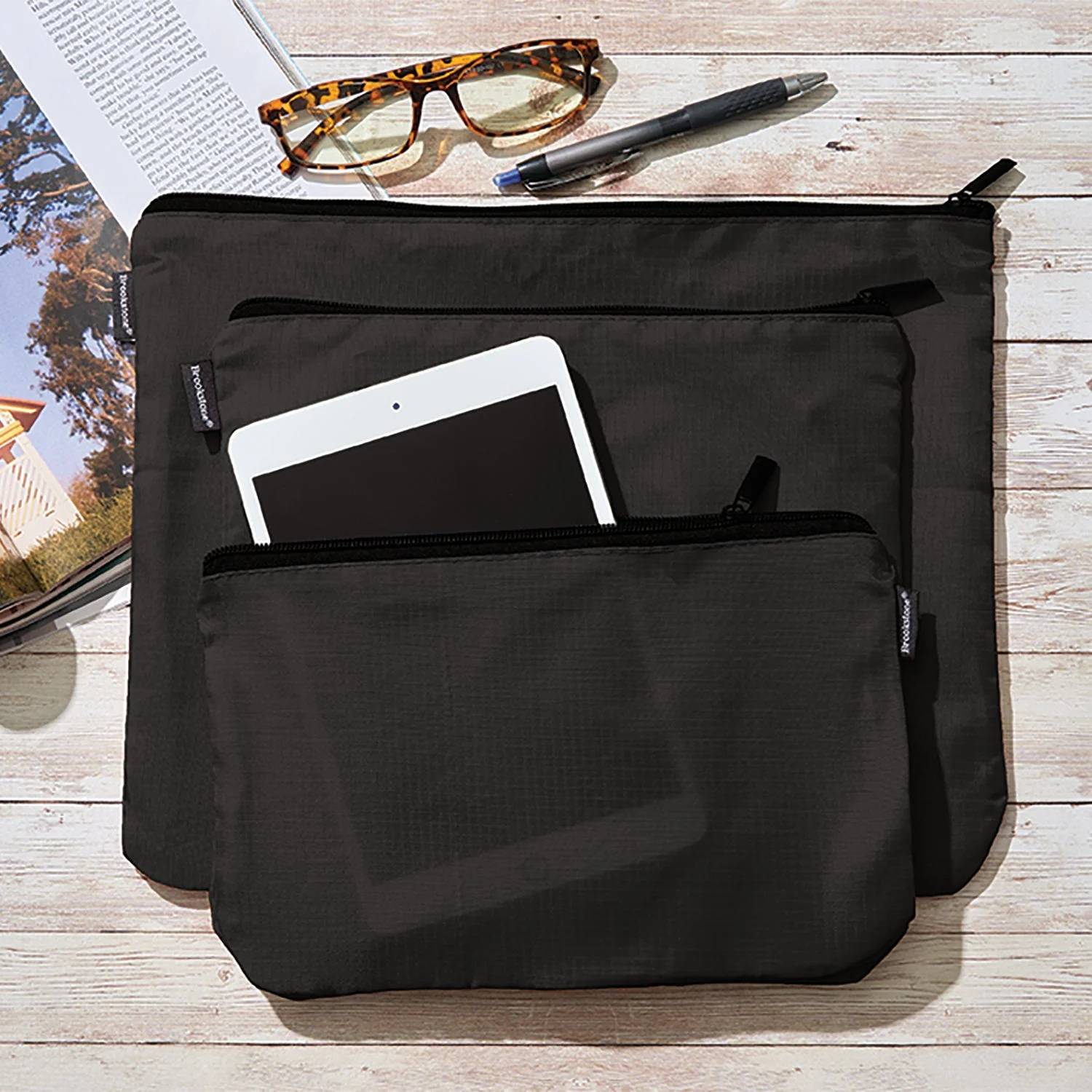 Image of Brookstone Travel Pouch Set - 3 Piece