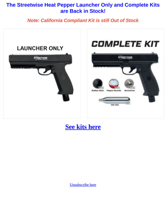 Heat Pepper Launcher & Complete Kit Back in Stock