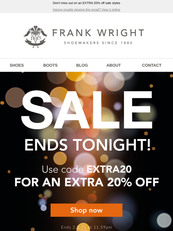 Sale Ends TONIGHT