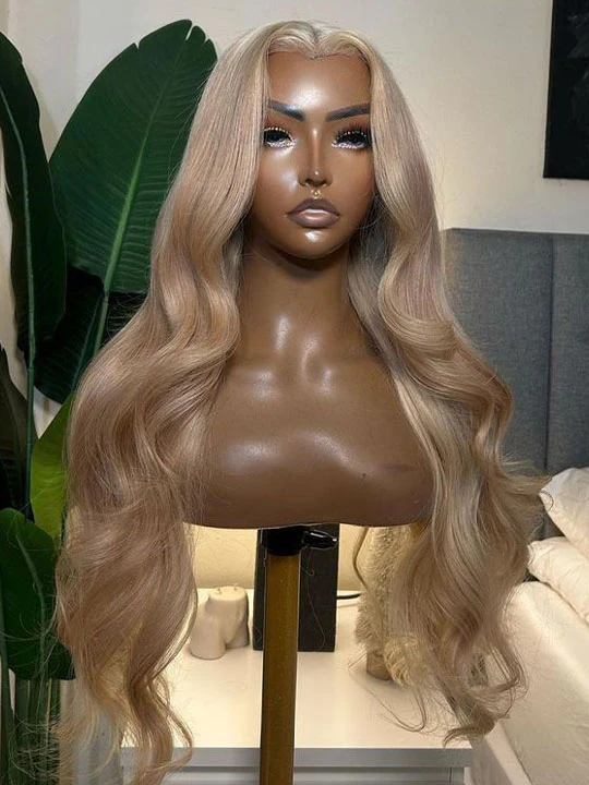 [Flash Sale] Ash Blonde Hair 13x4 Transparent Lace Front Wig 250% Density