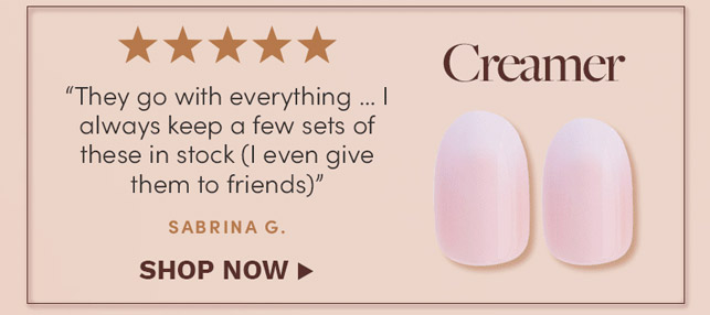 Shop 20% off Creamer with the code GLAMMYS