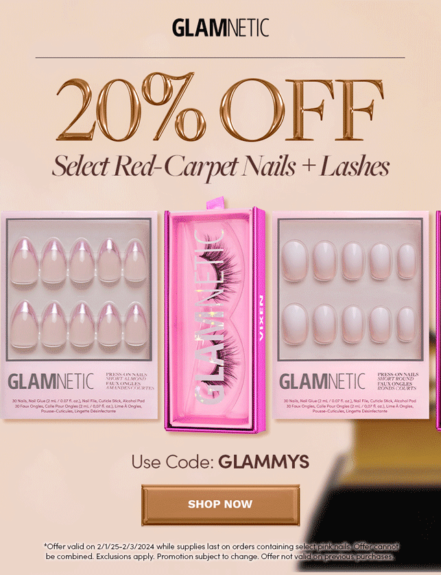 Get 20% off Red Carpet-Ready Styles With the code GLAMMYS
