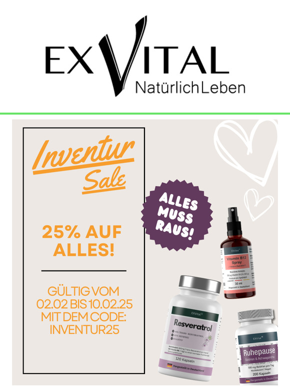 25% auf alles - Inventur Sale