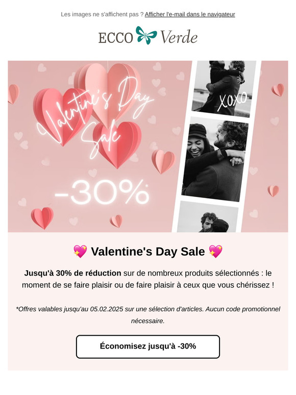 🩷 Promos de la Saint-Valentin 🩷 Jusqu'à -30% !