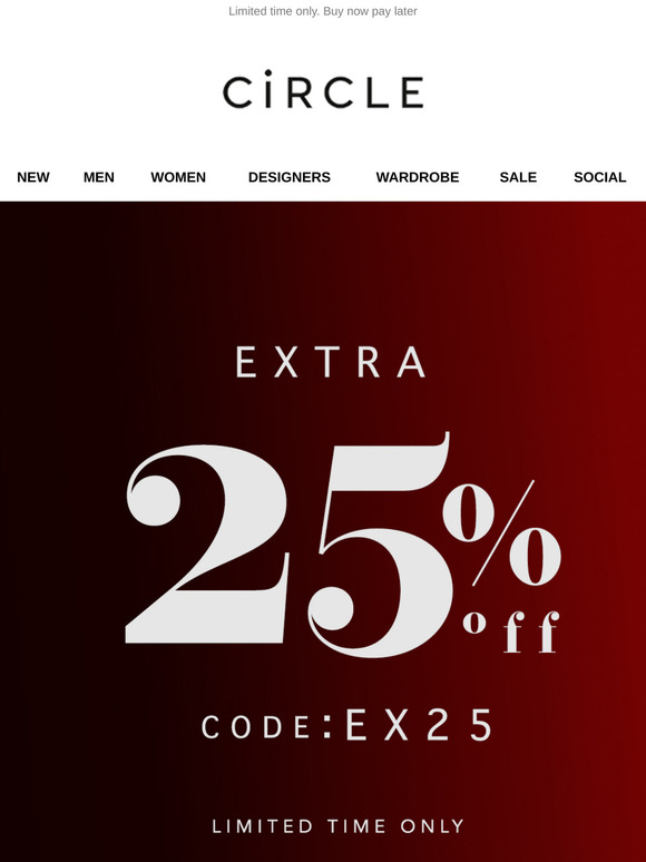 Extra 25% off  all sale items