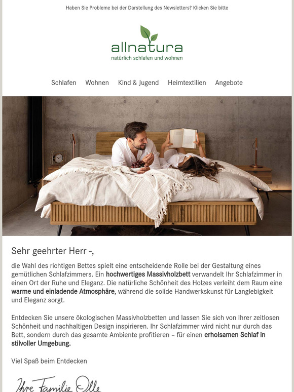 Ein Traum aus Holz: allnatura-Betten zum Verlieben!