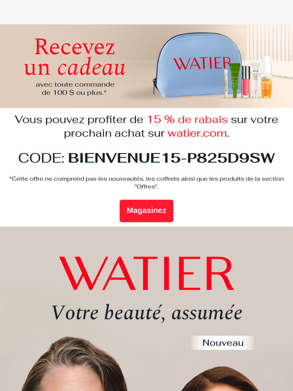 Profitez de 15% de rabais sur votre prochaine commande.