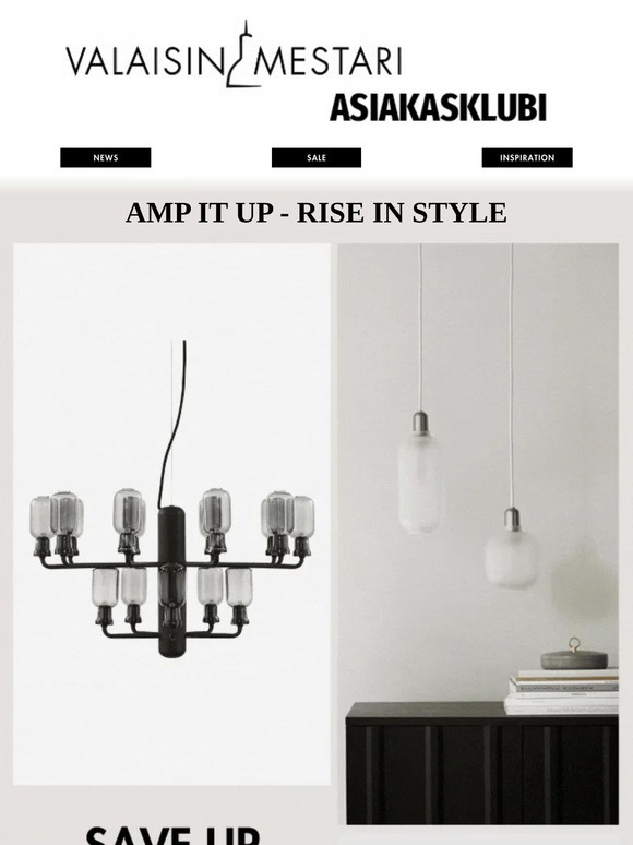 Säästä 20 % Amp & Rise -valaisimista Normann Copenhagenilta 🪩