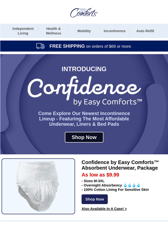 Easy Comforts Our New Affordable Incontinence Line >> Milled