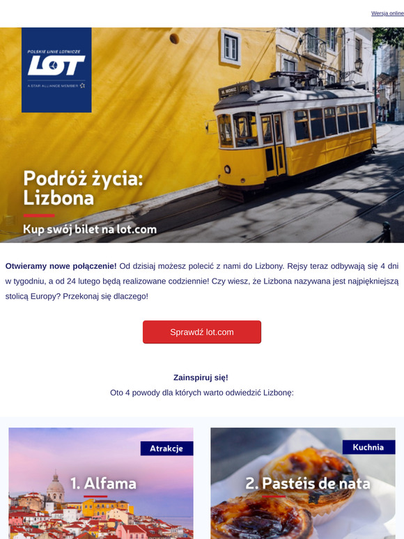 Olá! Od dzisiaj LOT-em do Lizbony 💛