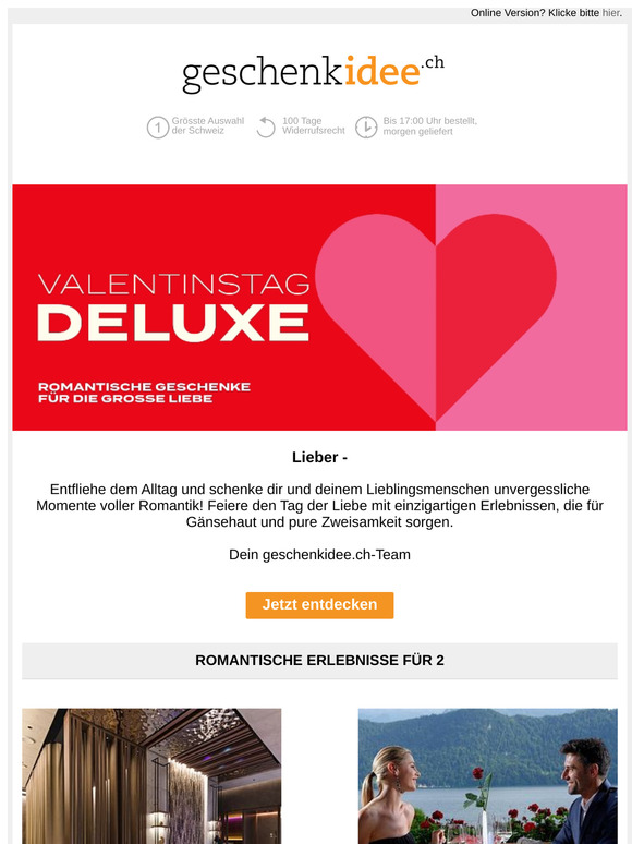 Tolle Erlebnisse für 2 💌