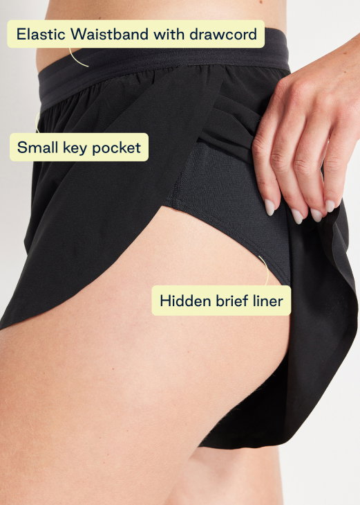 In Tempo Weightless Short in Black