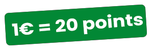 1€ = 20 points
