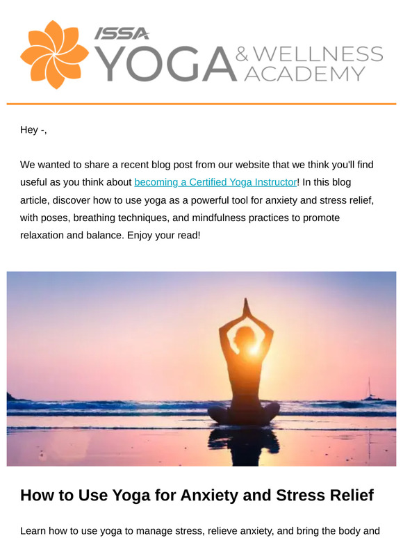 Stressed? Let yoga be your answer