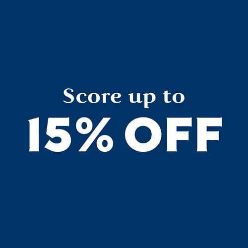 Score Up to 15% Off Sale Items