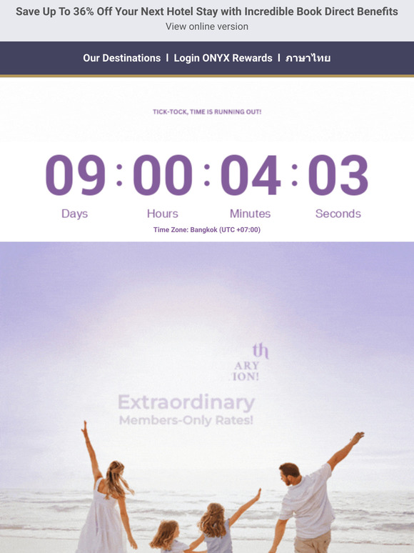 💥—, Celebrate ONYX Rewards 10th Year Anniversary with Extraordinary Members-Only Rates