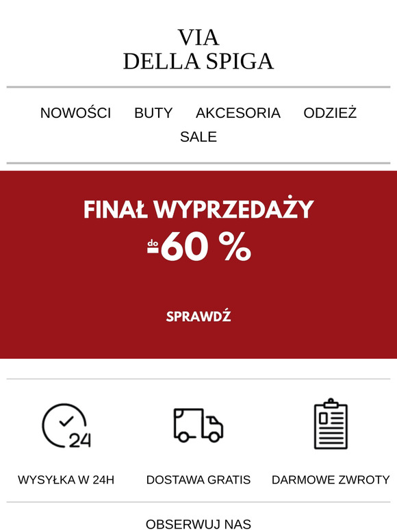 FINAŁ WYPRZEDAŻY ! Sprawdź rabaty aż do -60% >>>