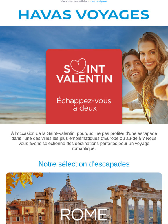 💝 Des escapades romantiques à découvrir cette Saint-Valentin