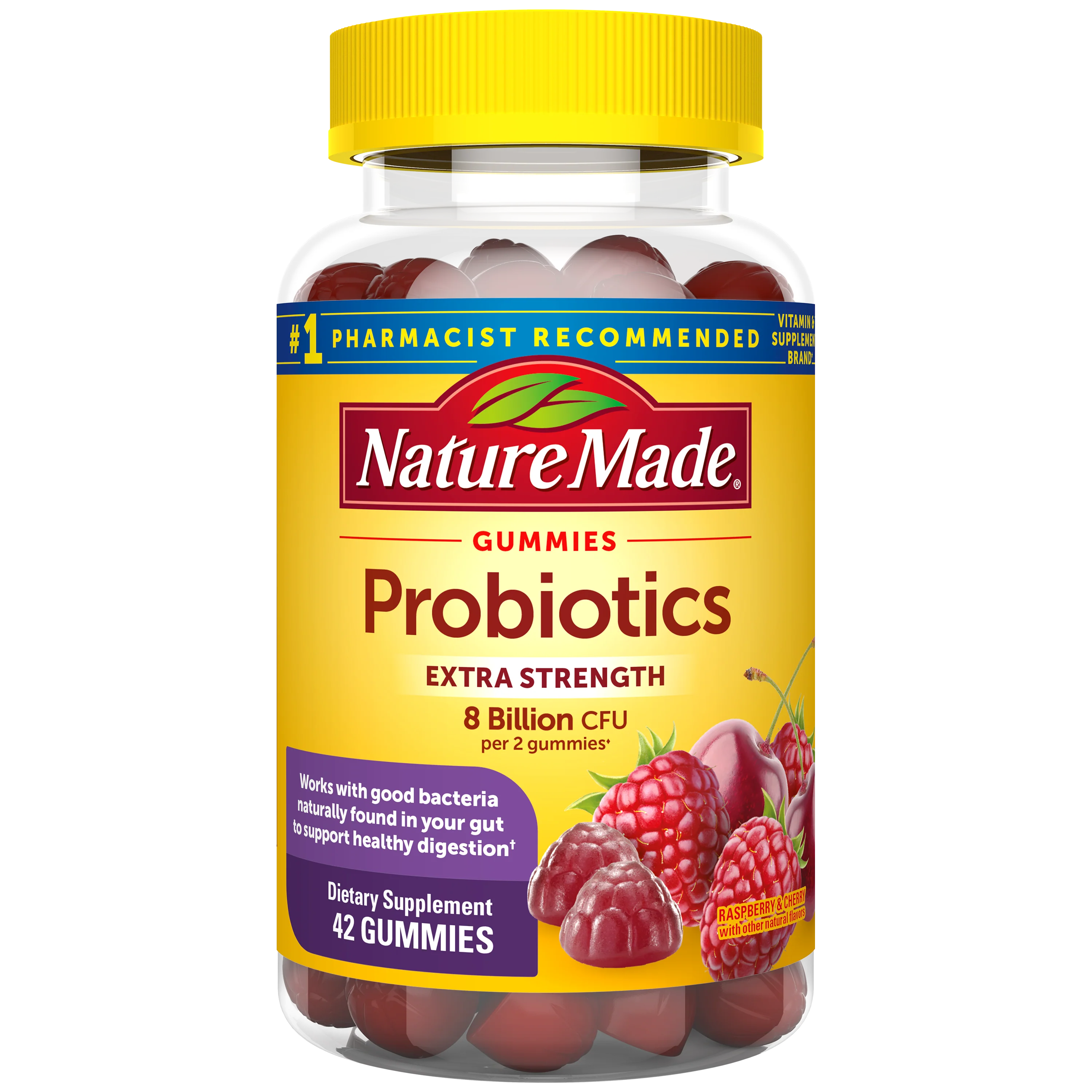 Image of Digestive Probiotics Extra Strength 8 Billion CFU per 2 Gummies