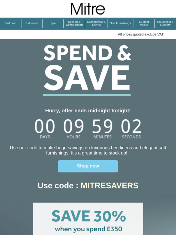 Spend & Save ENDS MIDNIGHT!