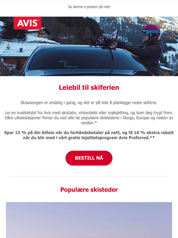 Reis trygt med Avis