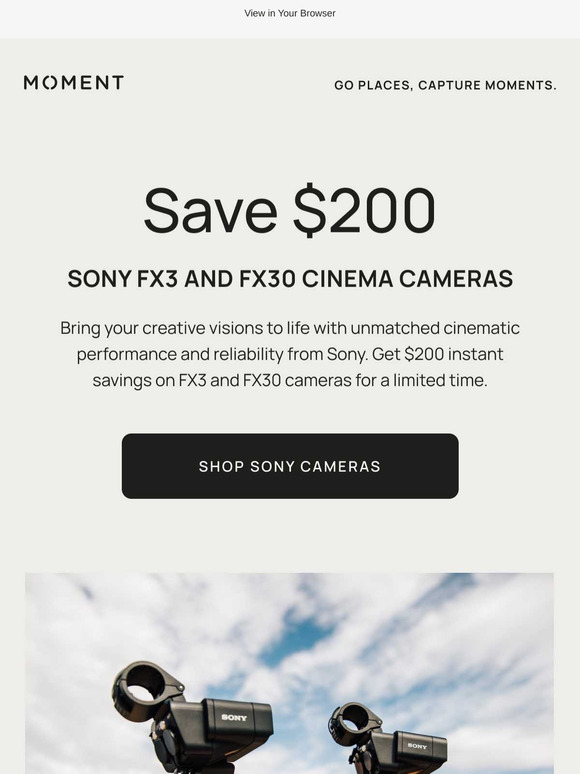 Save $200 On Select Sony Cameras
