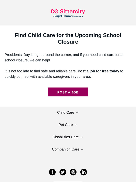 Do You Need Child Care for Presidents' Day?