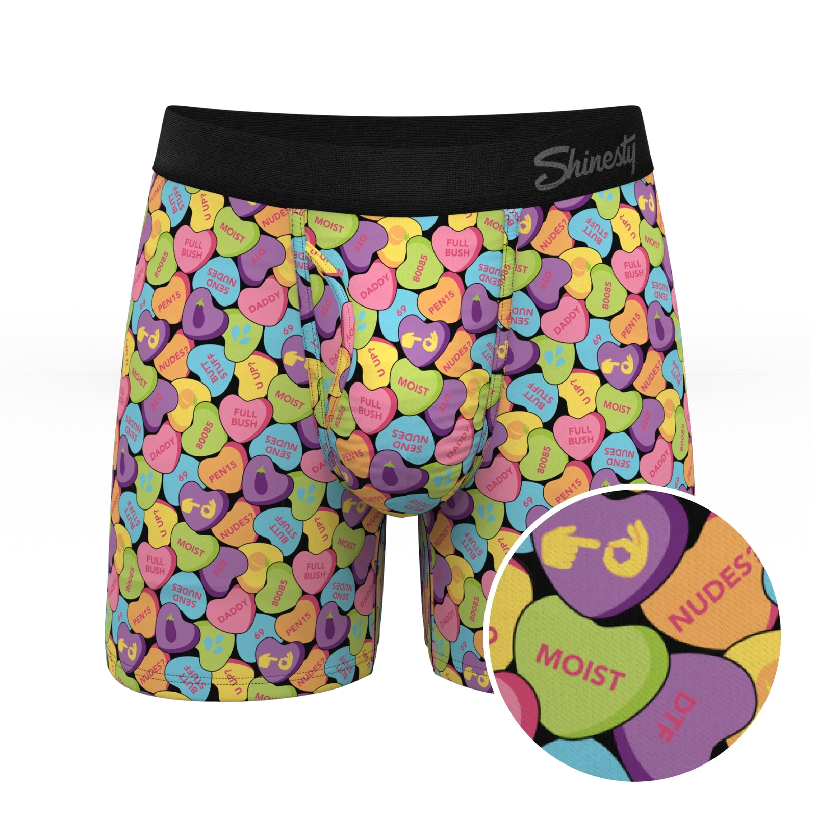 Image of The Candy Crush | Candy Hearts Ball Hammock® Pouch Underwear With Fly