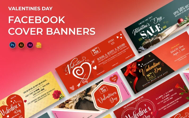 Valentine Day Facebook Cover Banners