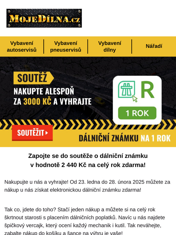 Vyhrajte s námi dálniční známku na rok zdarma! 🚗
