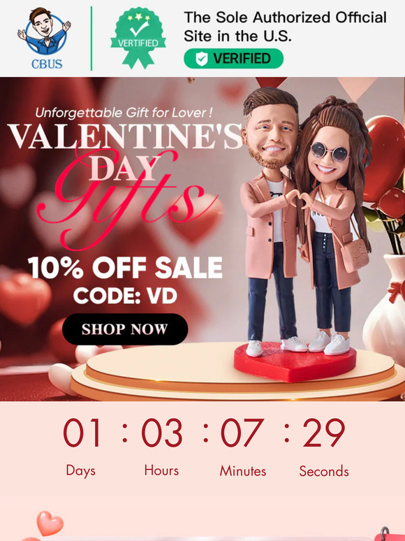 ⏰Last Reminder: Valentine’s Day Gifts 50% OFF! ONLY 48HRS!