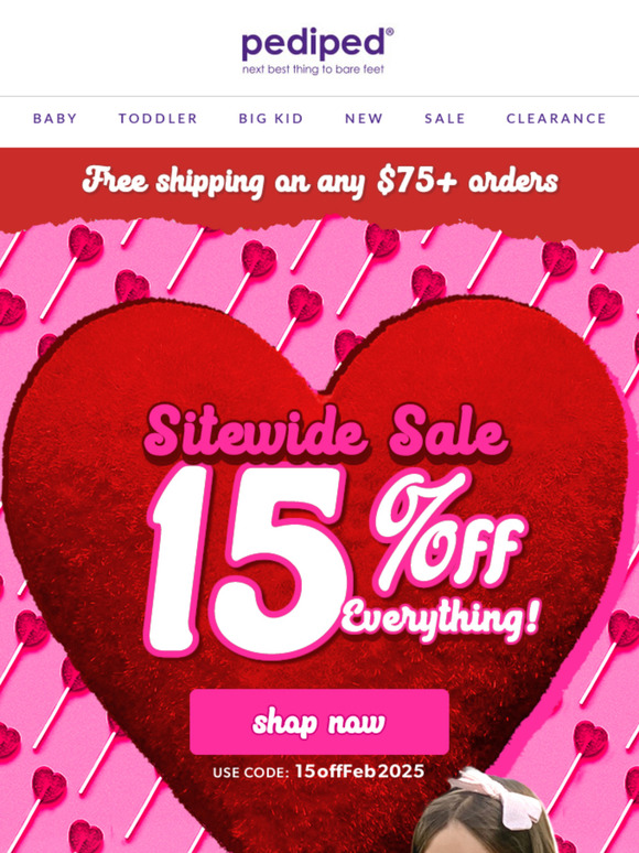 15% Off Sitewide Sale + Valentine styles to fall in love with!